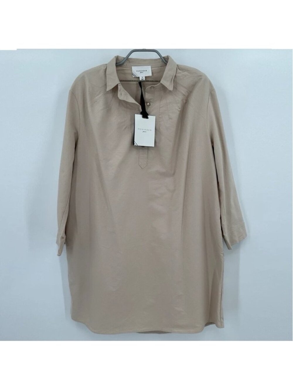 Pomander Place by Tuckernuck Tan Polly Dress size S NWT Shift Silhouette Shirt